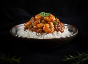 Rice Bowl with Prawns Gravy